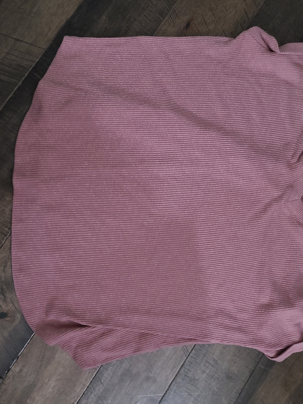 Maurices Ribbed Shirt in Dusty Mauve Pink